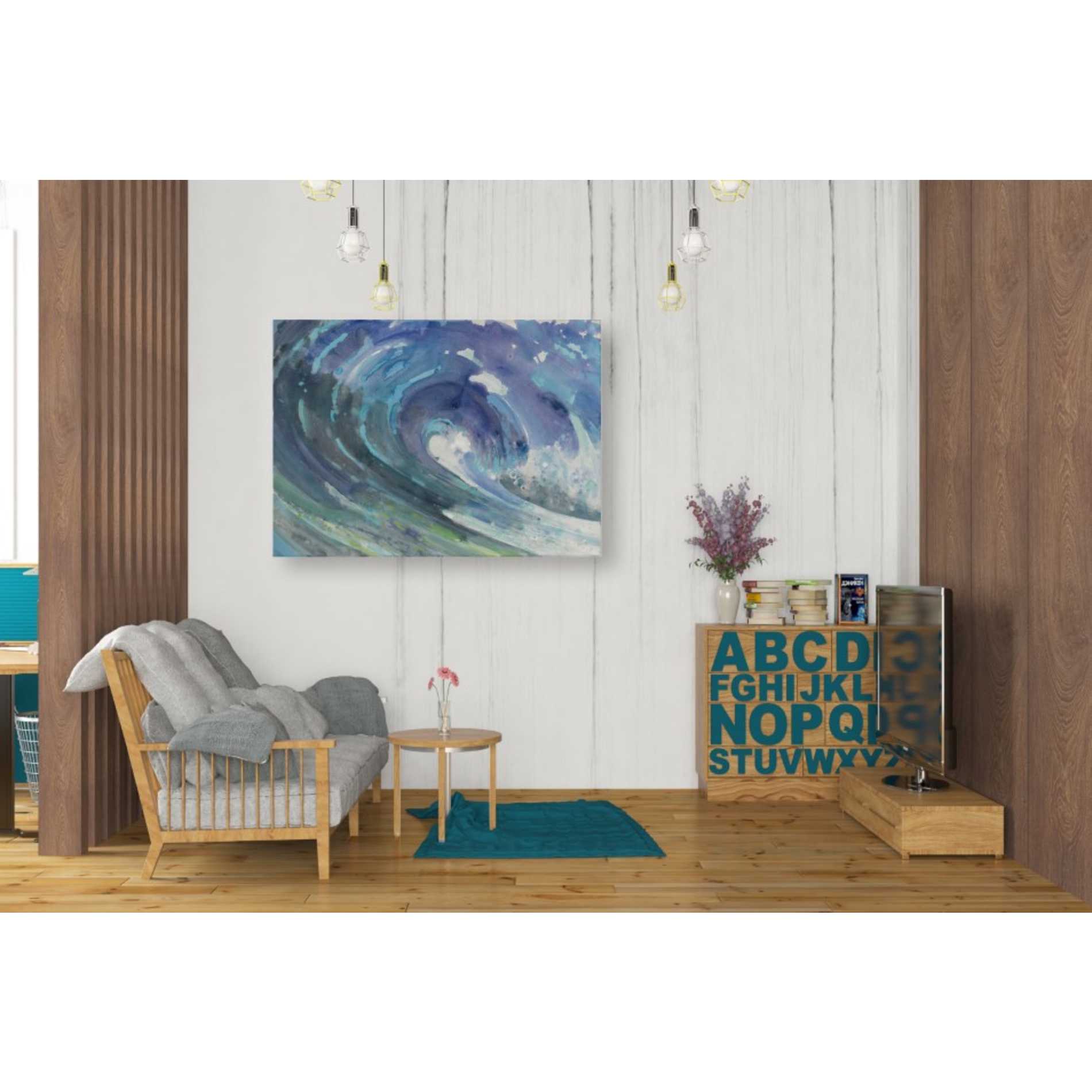 'Curl' by Albena Hristova, Canvas Wall Art,54 x 40