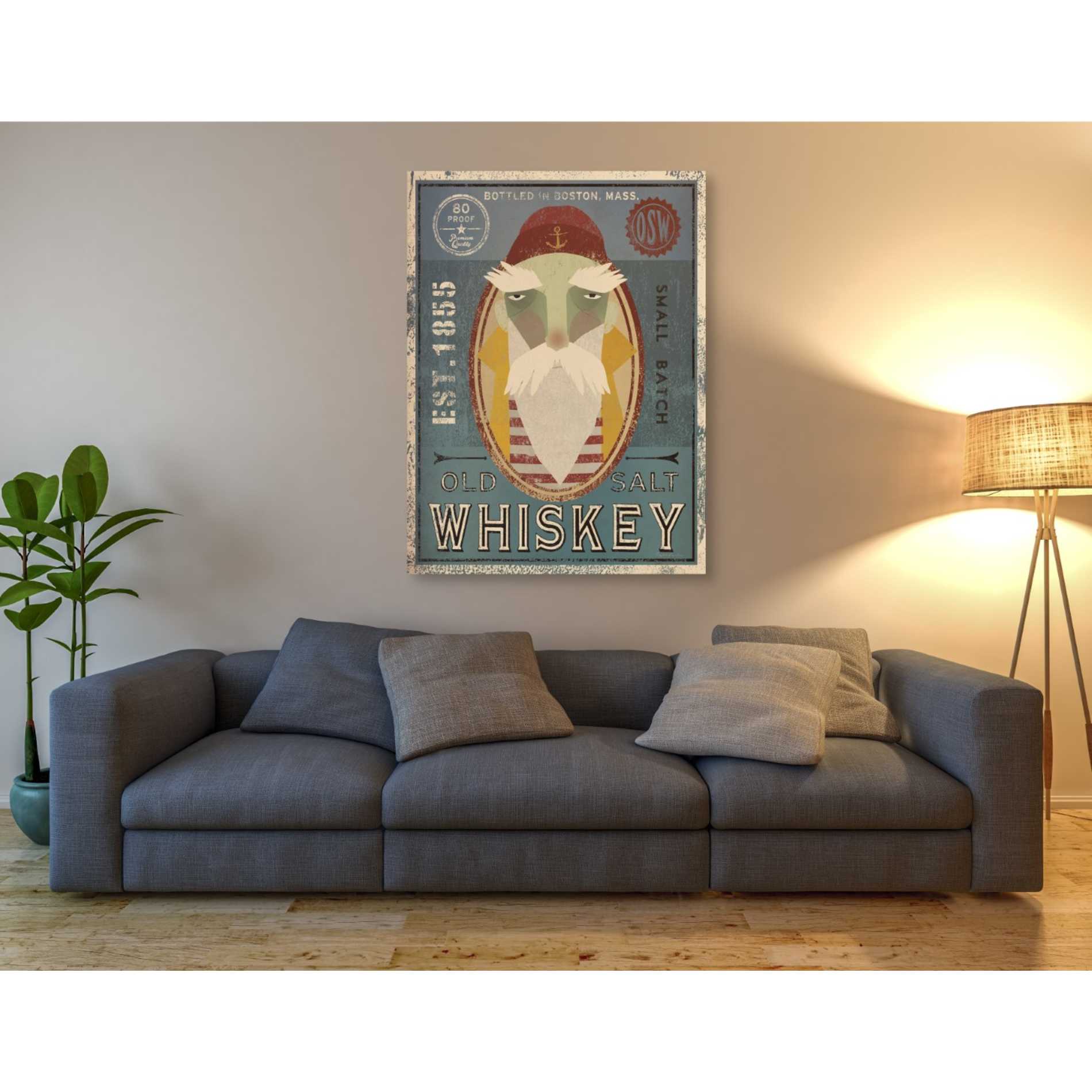 'Fisherman VIII Old Salt Whiskey' by Ryan Fowler, Canvas Wall Art,40 x 54