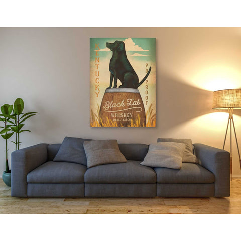 Image of 'Black Lab Whiskey Kentucky Crop' by Ryan Fowler, Canvas Wall Art,40 x 54