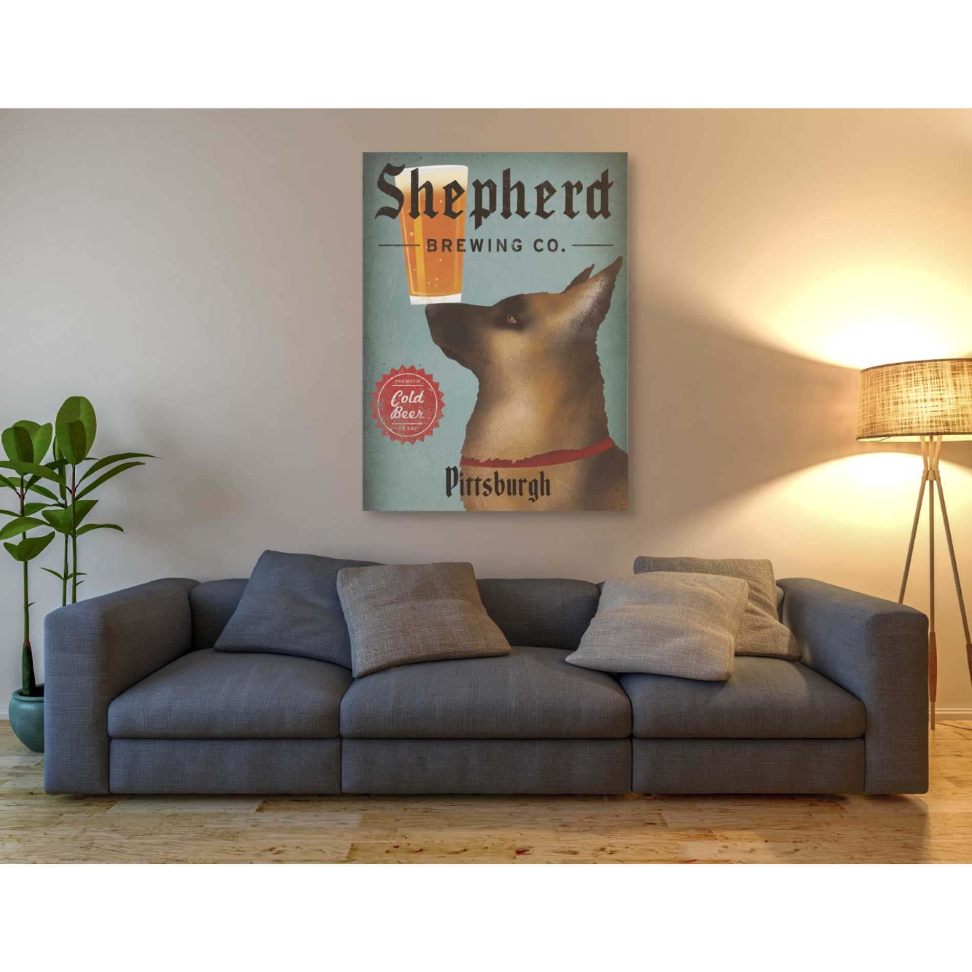 'German Shepherd Brewing Co Pittsburgh Black' by Ryan Fowler, Canvas Wall Art,40 x 54