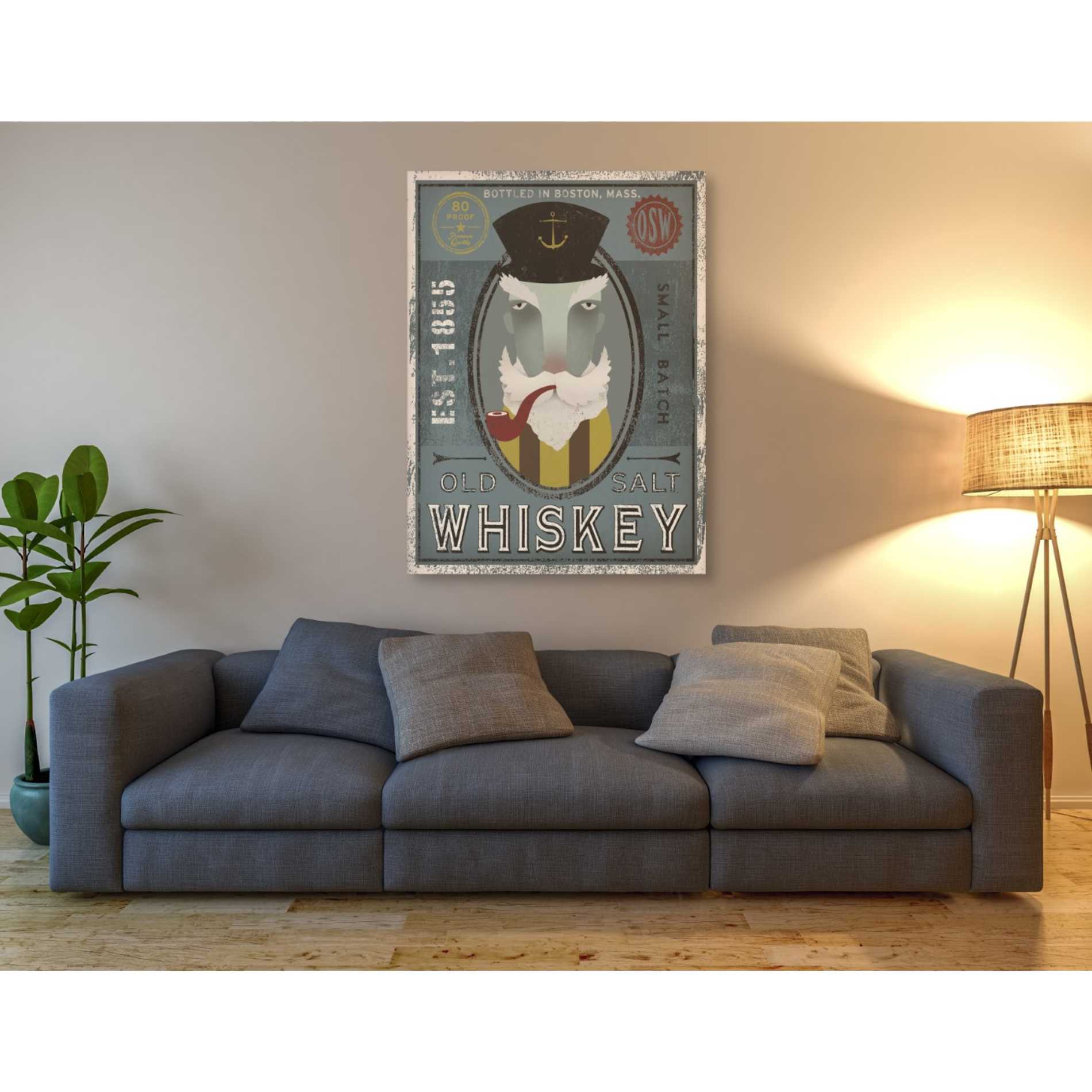 'Fisherman I Old Salt Whiskey' by Ryan Fowler, Canvas Wall Art,40 x 54