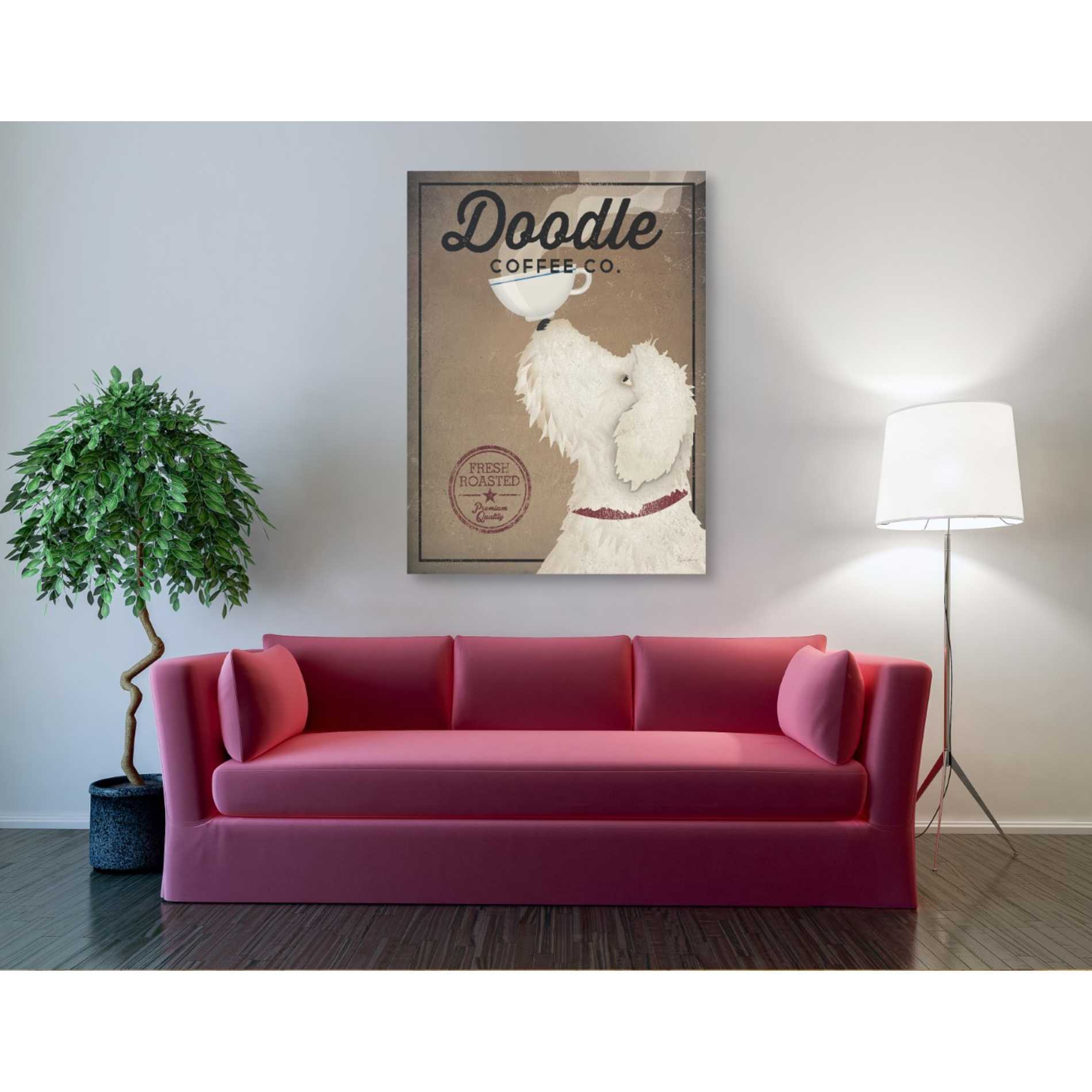 'Doodle Coffee' by Ryan Fowler, Canvas Wall Art,40 x 54
