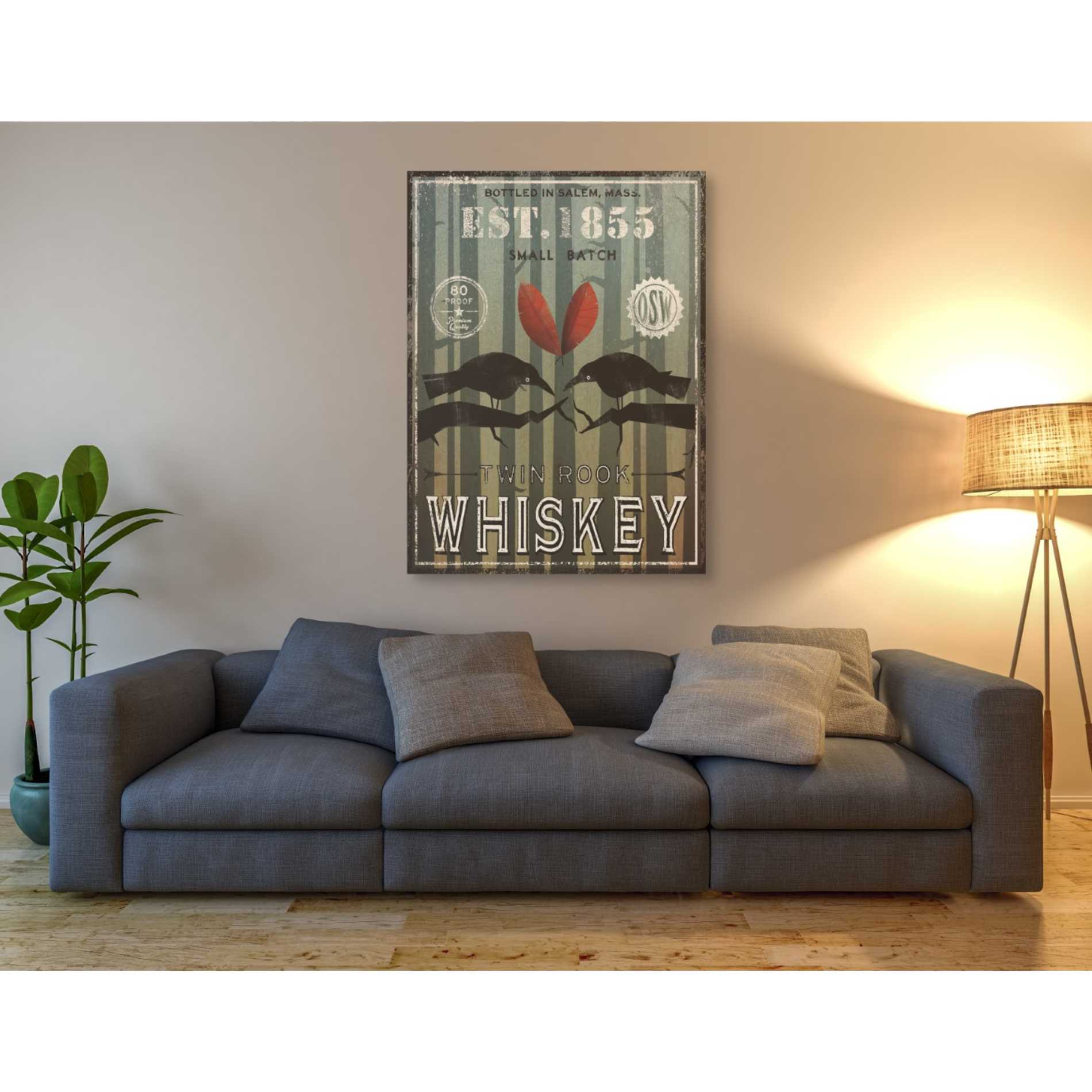 'Old Salt Whiskey Love Birds' by Ryan Fowler, Canvas Wall Art,40 x 54