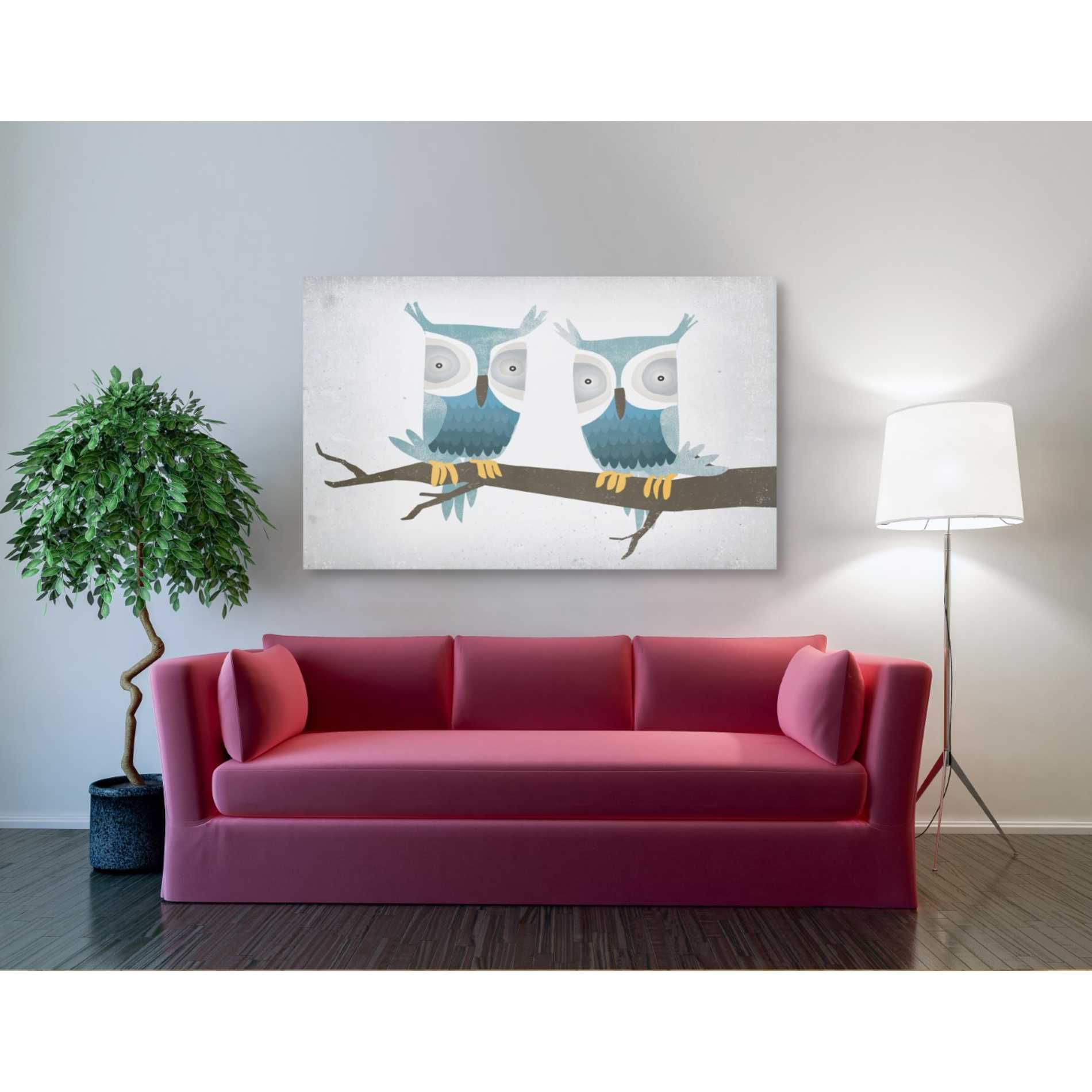 'Tan Owls Bright' by Ryan Fowler, Canvas Wall Art,40 x 54