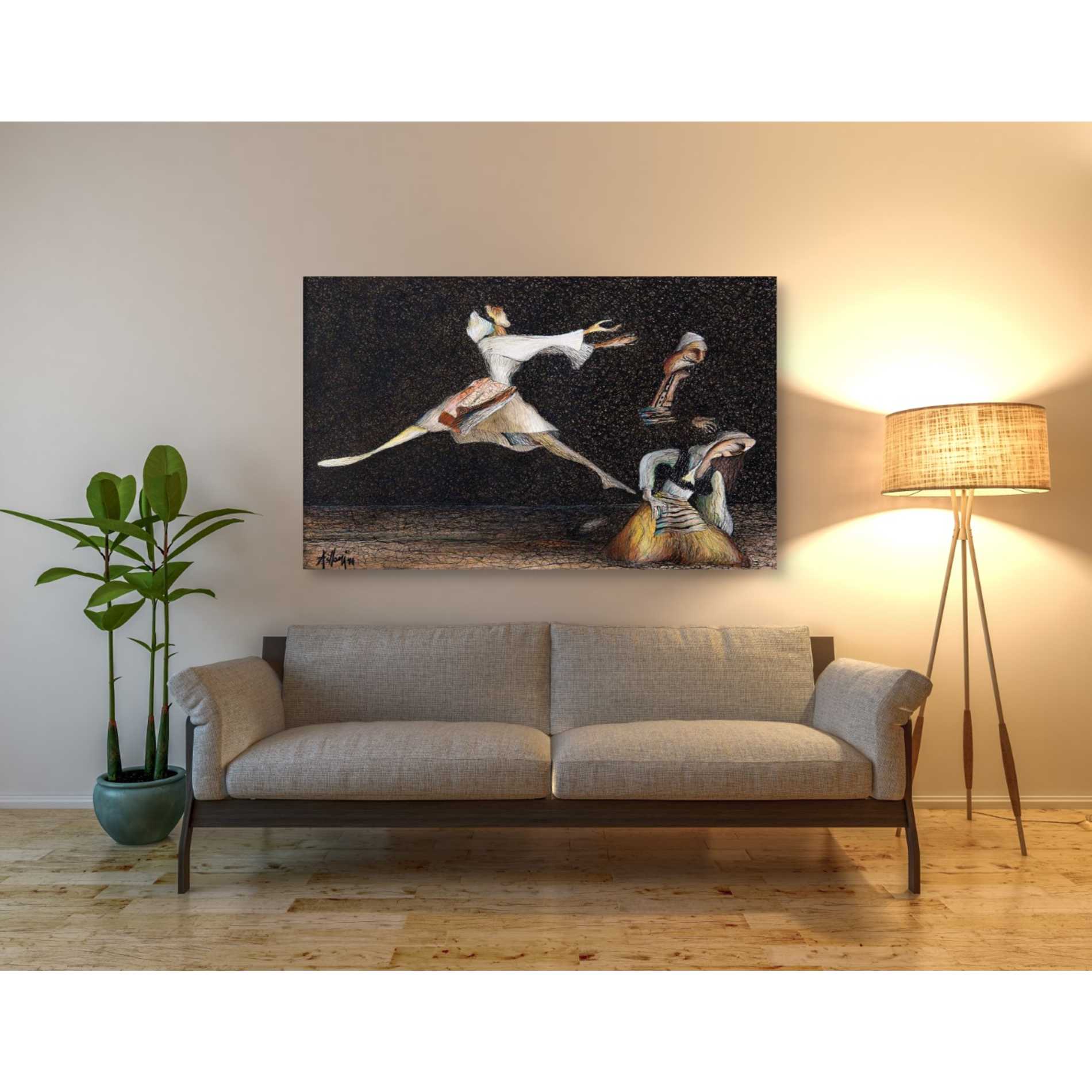 'Cuca e Maleve' by Samedin Asllani, Canvas Wall Art,54 x 40