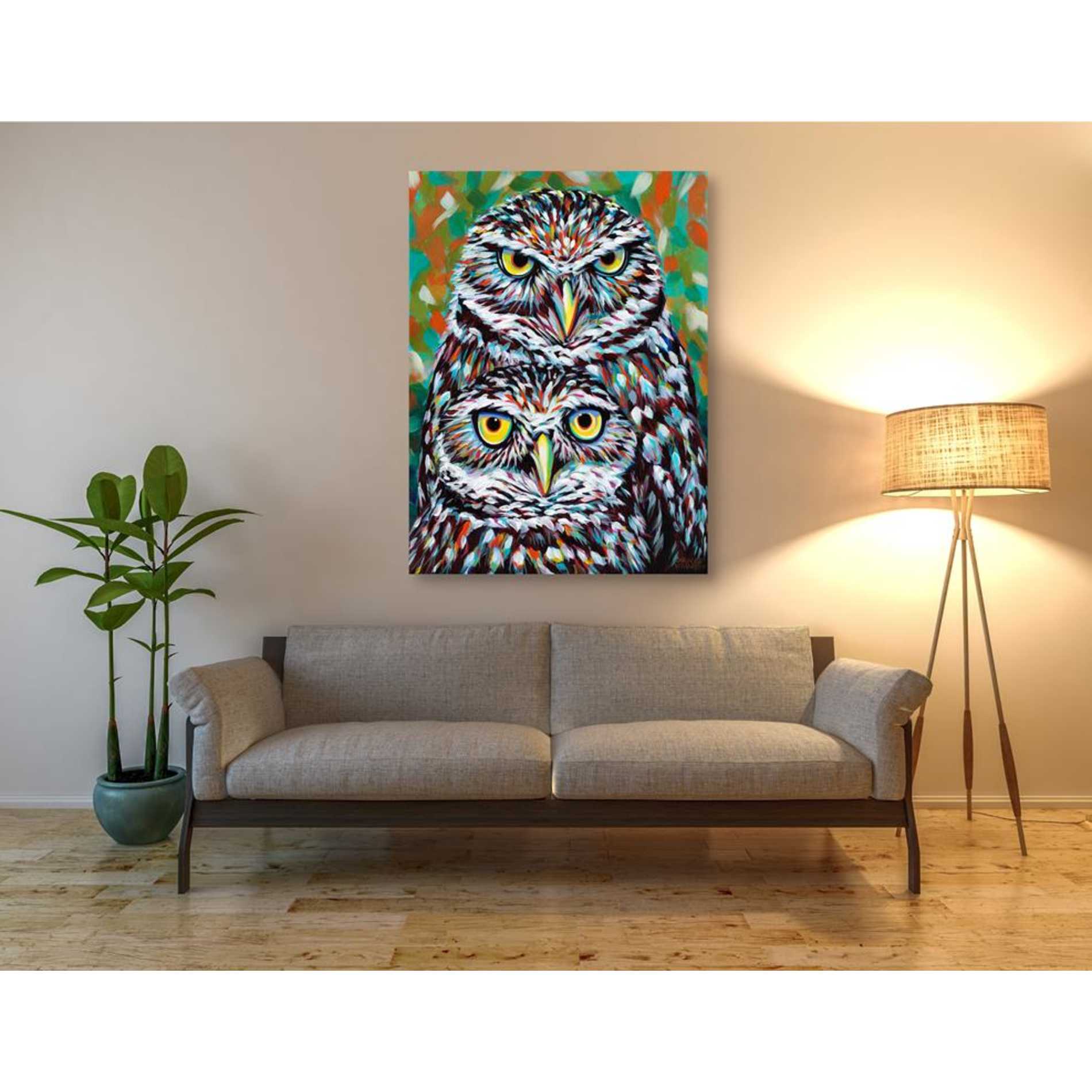 'Furry Feather Friends I' by Carolee Vitaletti Giclee Canvas Wall Art