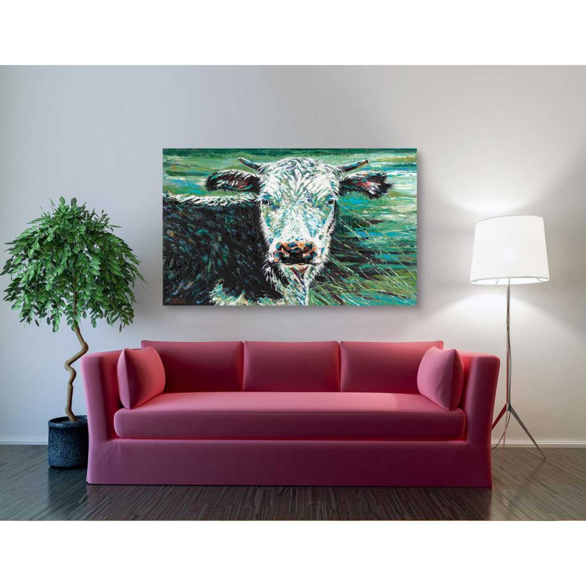 'Marshland Cow I' by Carolee Vitaletti Giclee Canvas Wall Art