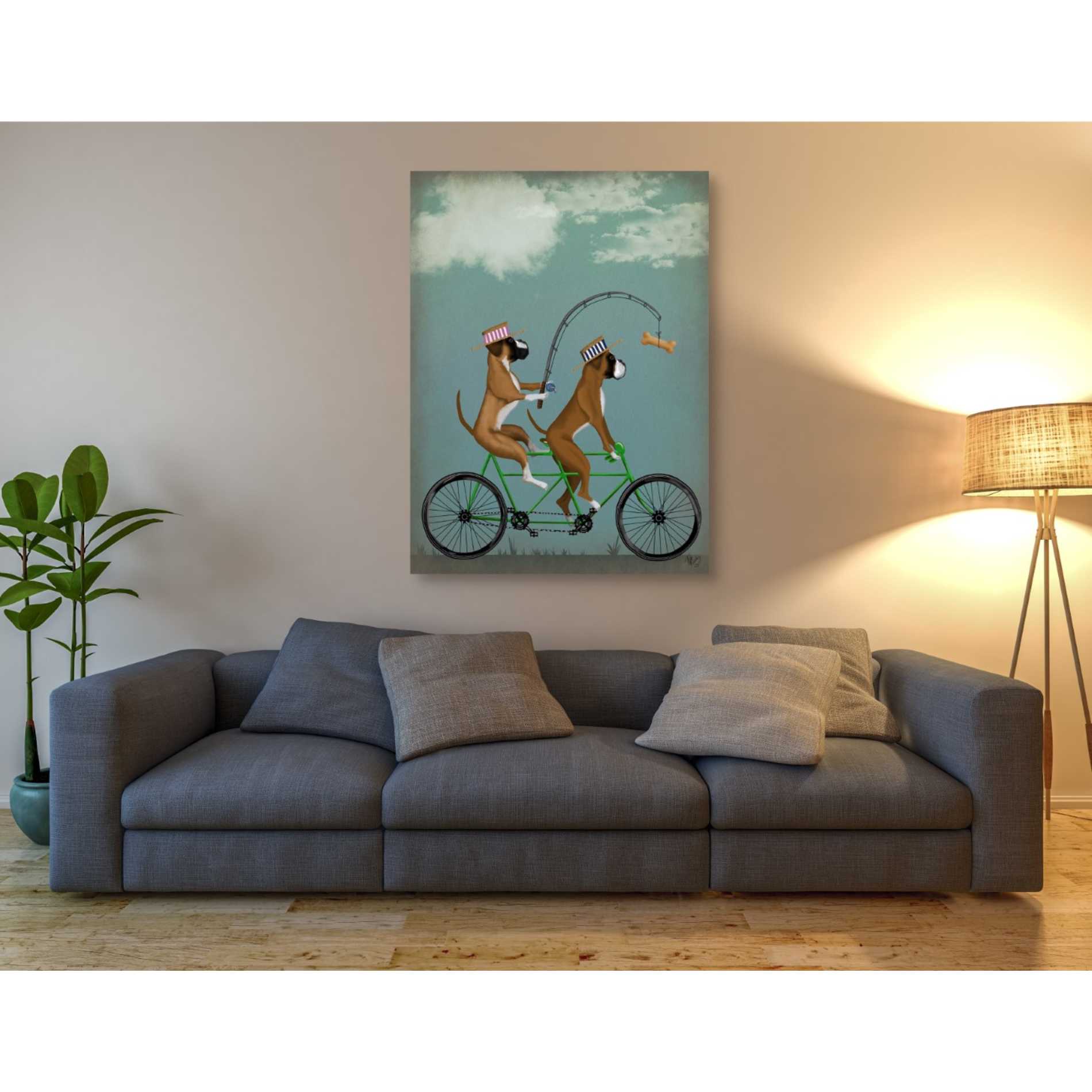 'Boxer Tandem' by Fab Funky Giclee Canvas Wall Art