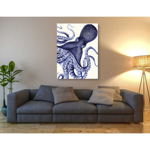 'Landscape Blue Octopus' by Fab Funky Giclee Canvas Wall Art