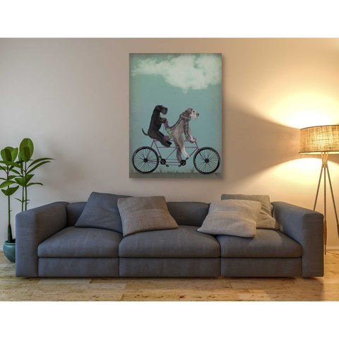 Image of 'Schnauzer Tandem' by Fab Funky Giclee Canvas Wall Art