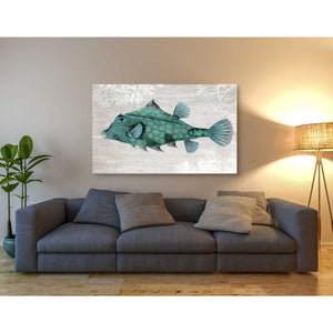 'Turquoise Turret Fish' by Fab Funky Giclee Canvas Wall Art