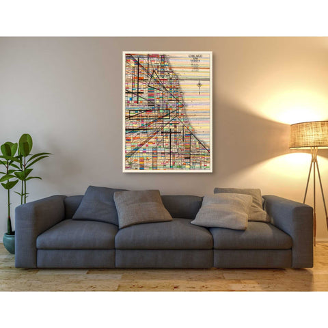 Image of 'Modern Map of Chicago' by Nikki Galapon Giclee Canvas Wall Art
