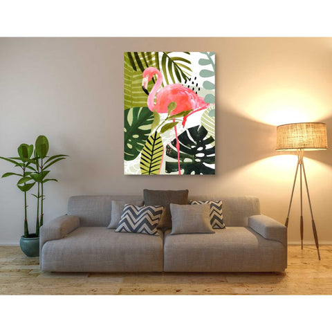 Image of 'Flamingo Forest I' by Victoria Borges Canvas Wall Art,40 x 54