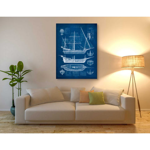 Image of 'Antique Ship Blueprint I' by Vision Studio Giclee Canvas Wall Art