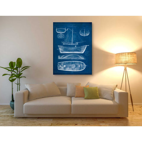 Image of 'Antique Ship Blueprint II' by Vision Studio Canvas Wall Art,40 x 54