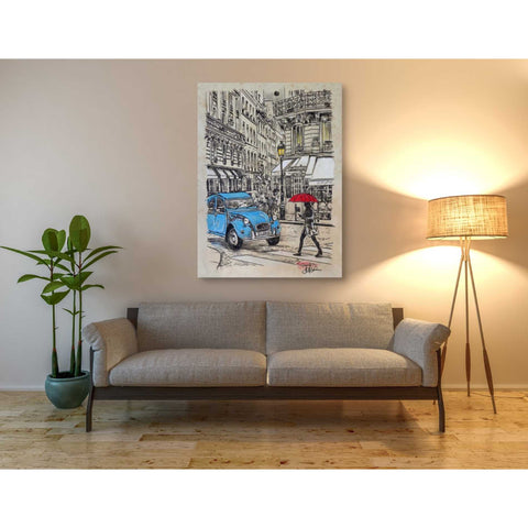 Image of 'Blue Citroen' by Loui Jover, Canvas Wall Art,40 x 54