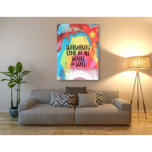 'Superheroes Come In All Shapes' by Linda Woods, Canvas Wall Art,40 x 54