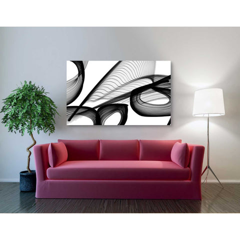 Image of 'Abstract Black and White 22-21' by Irena Orlov, Canvas Wall Art,54 x 40