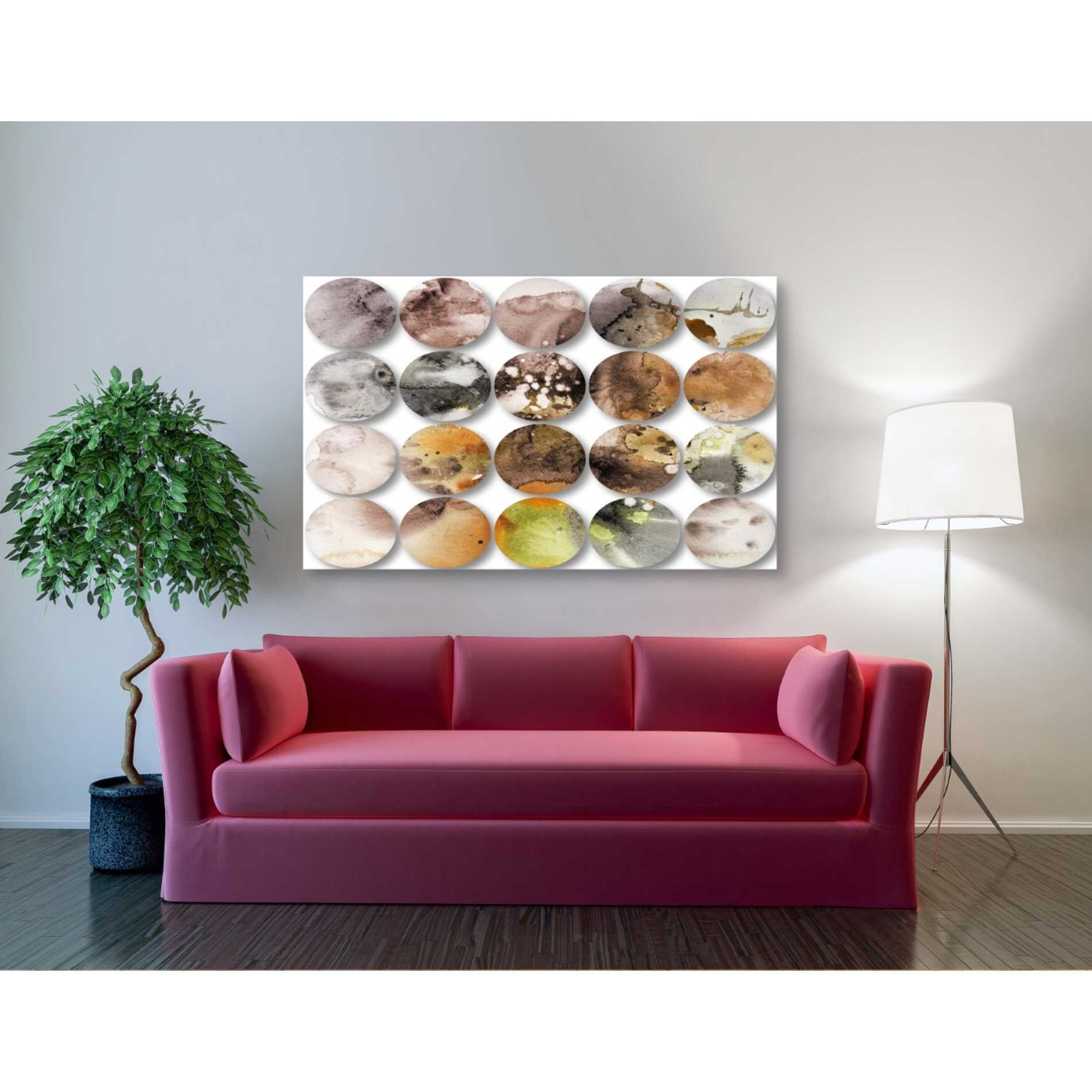 'Watercolor Colorful Circles 3' by Irena Orlov, Canvas Wall Art,54 x 40