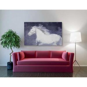 'White Running Horse In The Fog Mist 1' by Irena Orlov, Canvas Wall Art,54 x 40