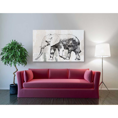 Image of 'Rustic Grey Elephant 2' by Irena Orlov, Canvas Wall Art,54 x 40