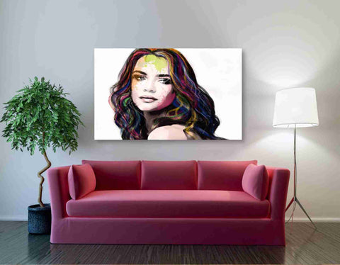 Image of 'Girl in Colour' by Karen Smith, Canvas Wall Art,54x40