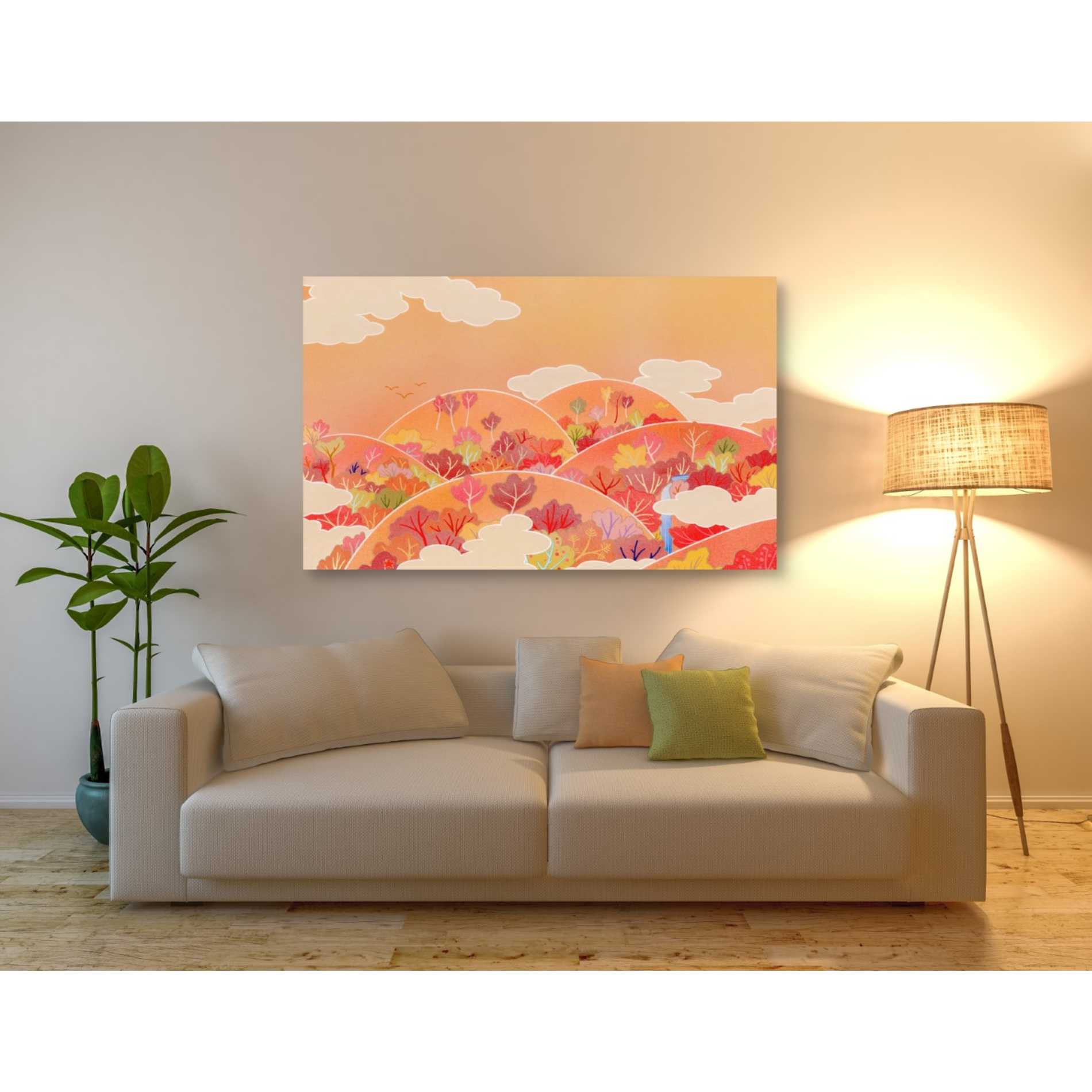 'Autumn Hill' by Zigen Tanabe, Giclee Canvas Wall Art