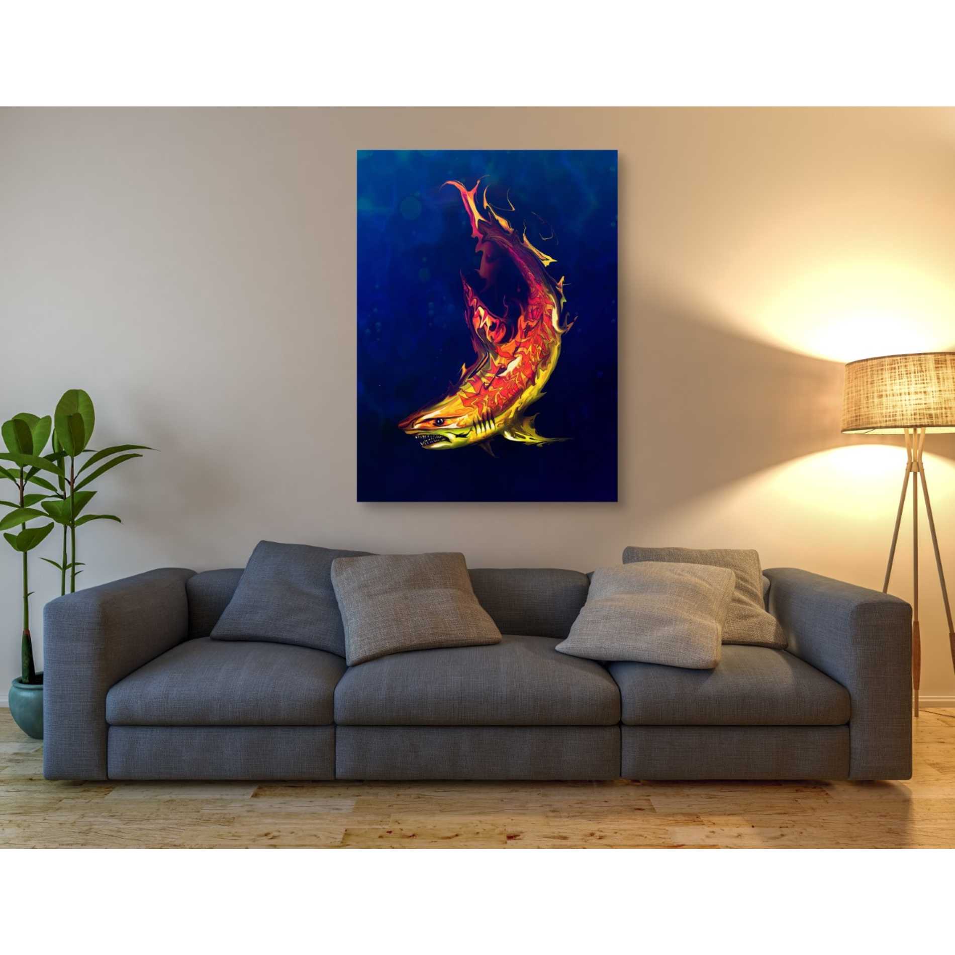 'Tiger Shark' by Michael StewArt, Giclee Canvas Wall Art