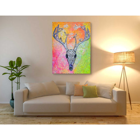 Image of 'Skull and Bird' by Surma and Guillen, Canvas Wall Art,40 x 54