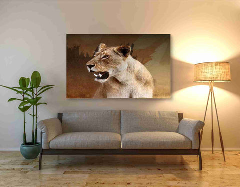 Image of 'Wildness Lioness' by Karen Smith, Canvas Wall Art,54x40