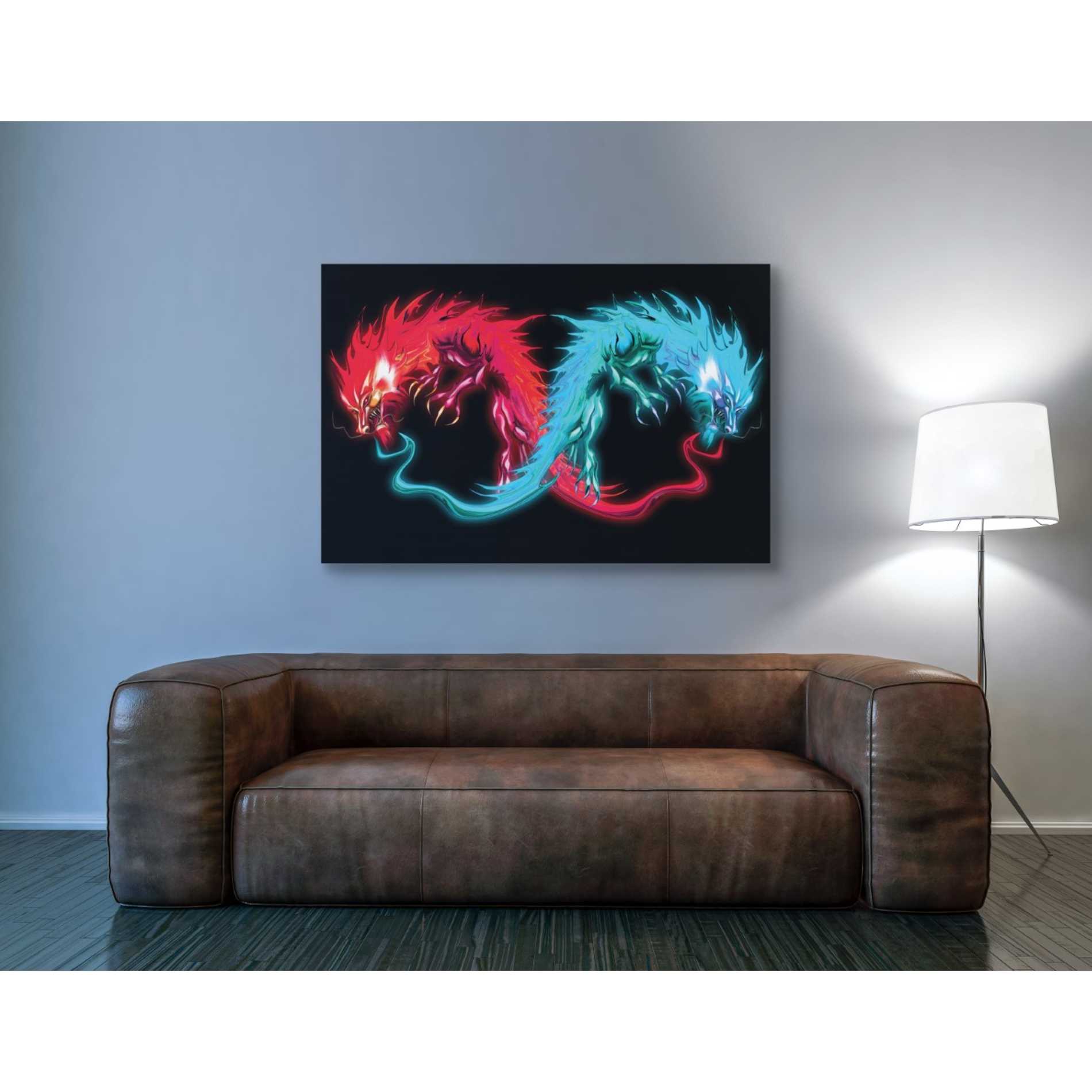 'Double Dragon' by Michael StewArt, Canvas Wall Art,40 x 60