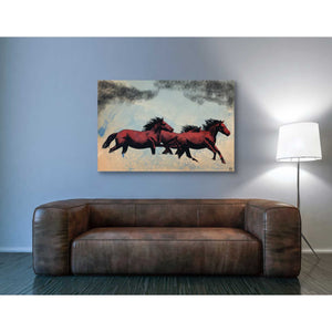 'Horses' by Giuseppe Cristiano, Canvas Wall Art,40 x 60
