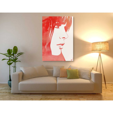 Image of 'Portrait in Red' by Giuseppe Cristiano, Canvas Wall Art,40 x 60