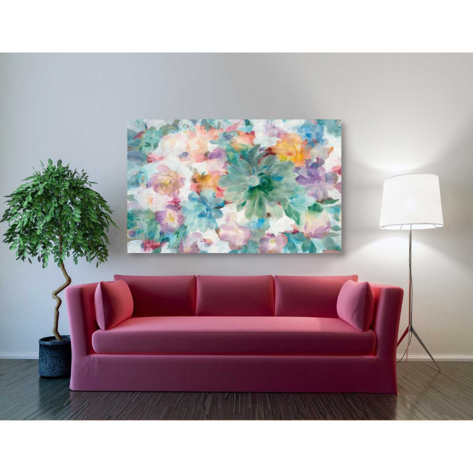 'Succulent Florals Crop' by Danhui Nai, Canvas Wall Art,40 x 60