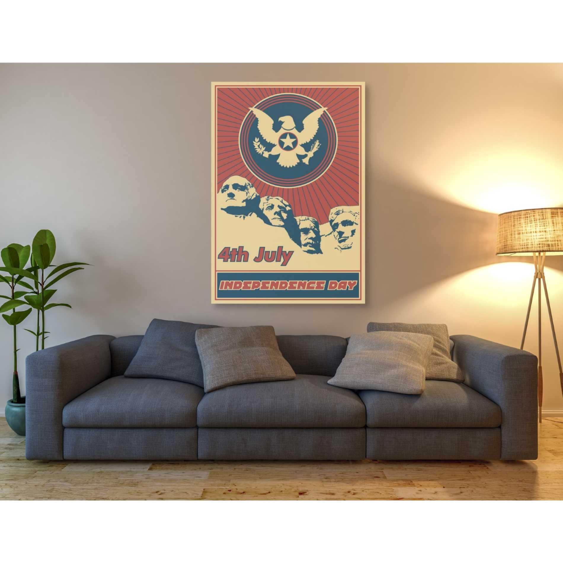 'Independence Day Rushmore' Canvas Wall Art,40 x 60