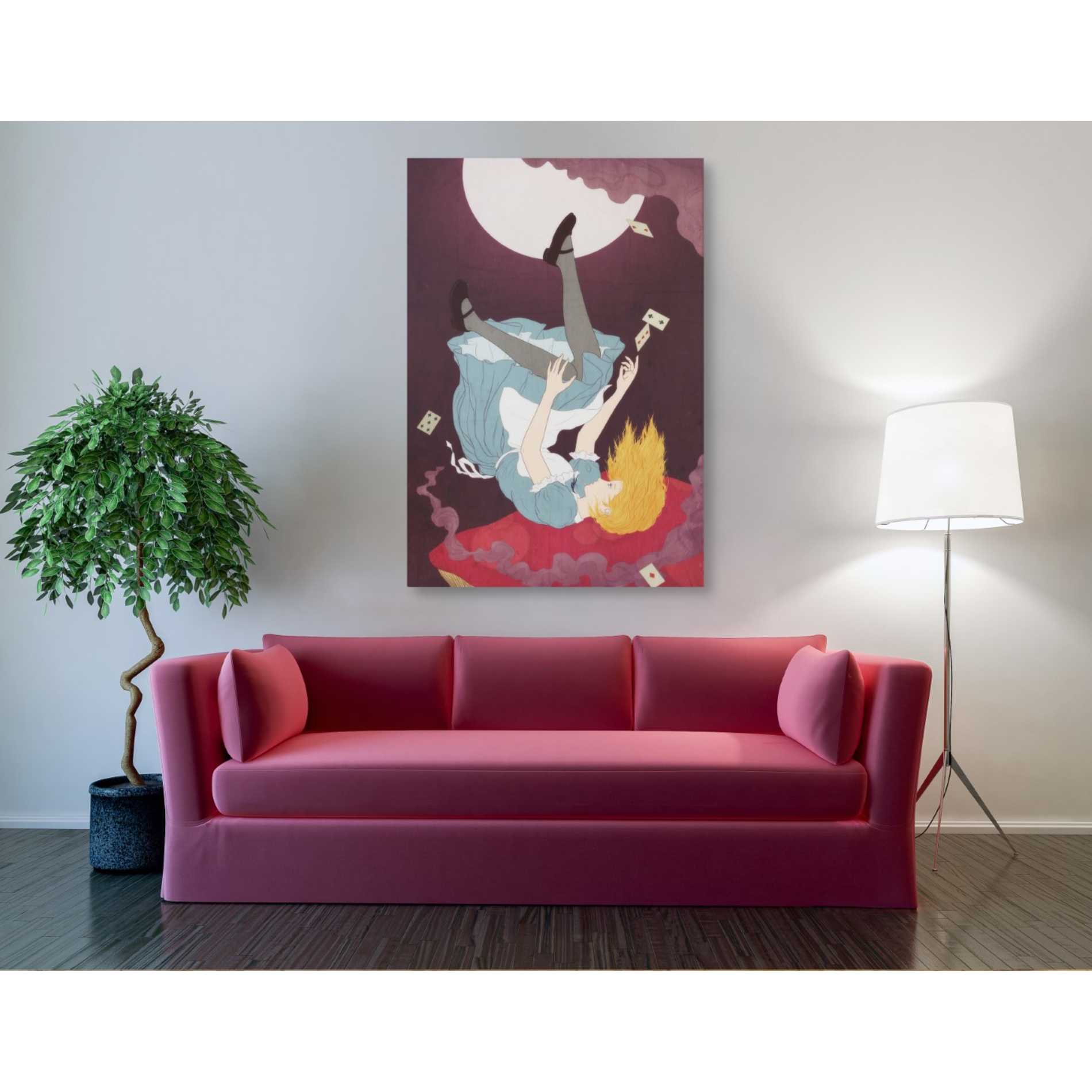 'Alice in Wonderland' by Sai Tamiya, Canvas Wall Art,40 x 60