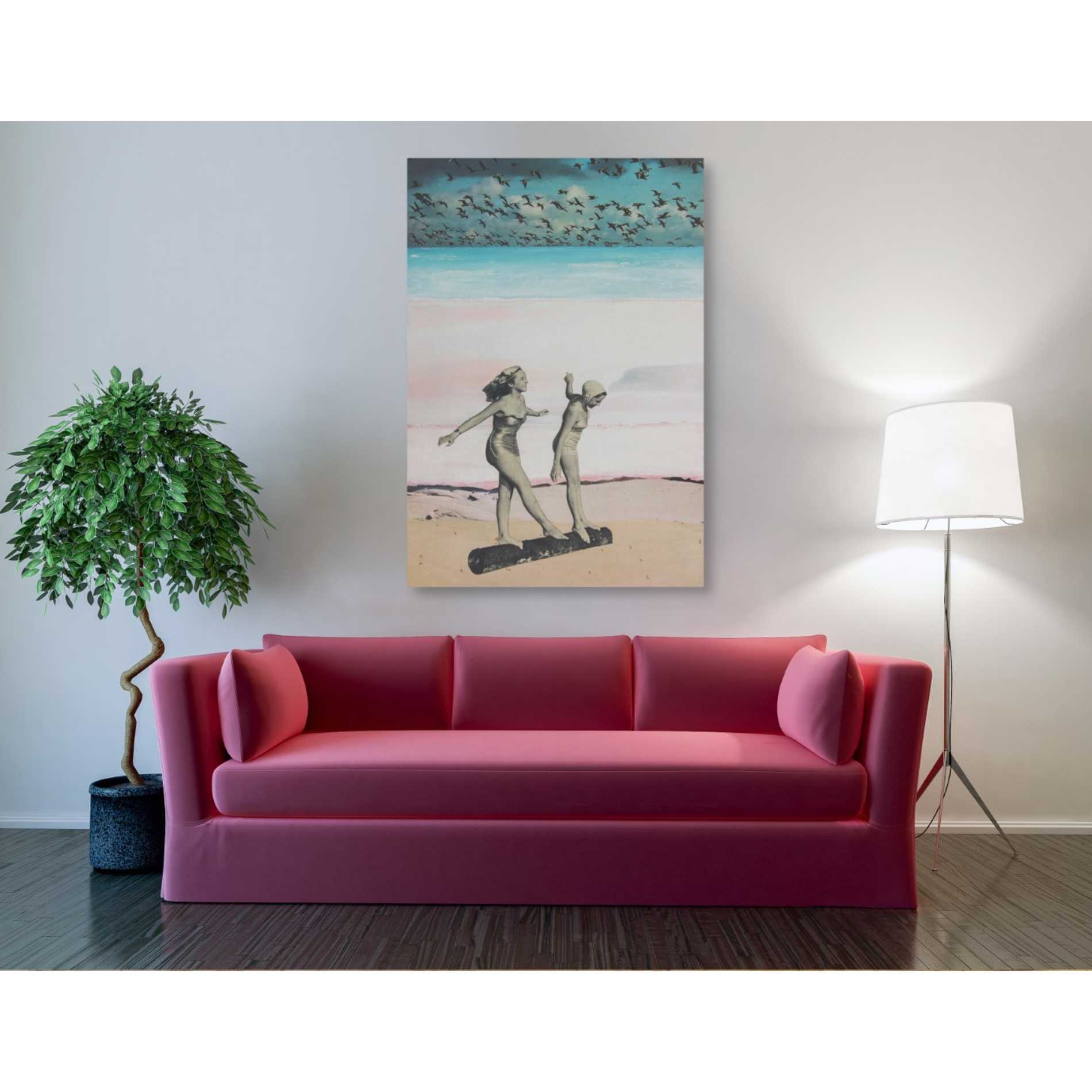 'BEACH GIRLS' by DB Waterman, Giclee Canvas Wall Art