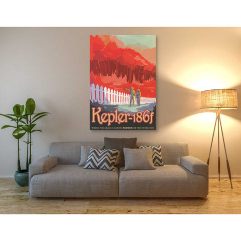 Image of 'Visions of the Future: Kepler-186f' Canvas Wall Art,40 x 60