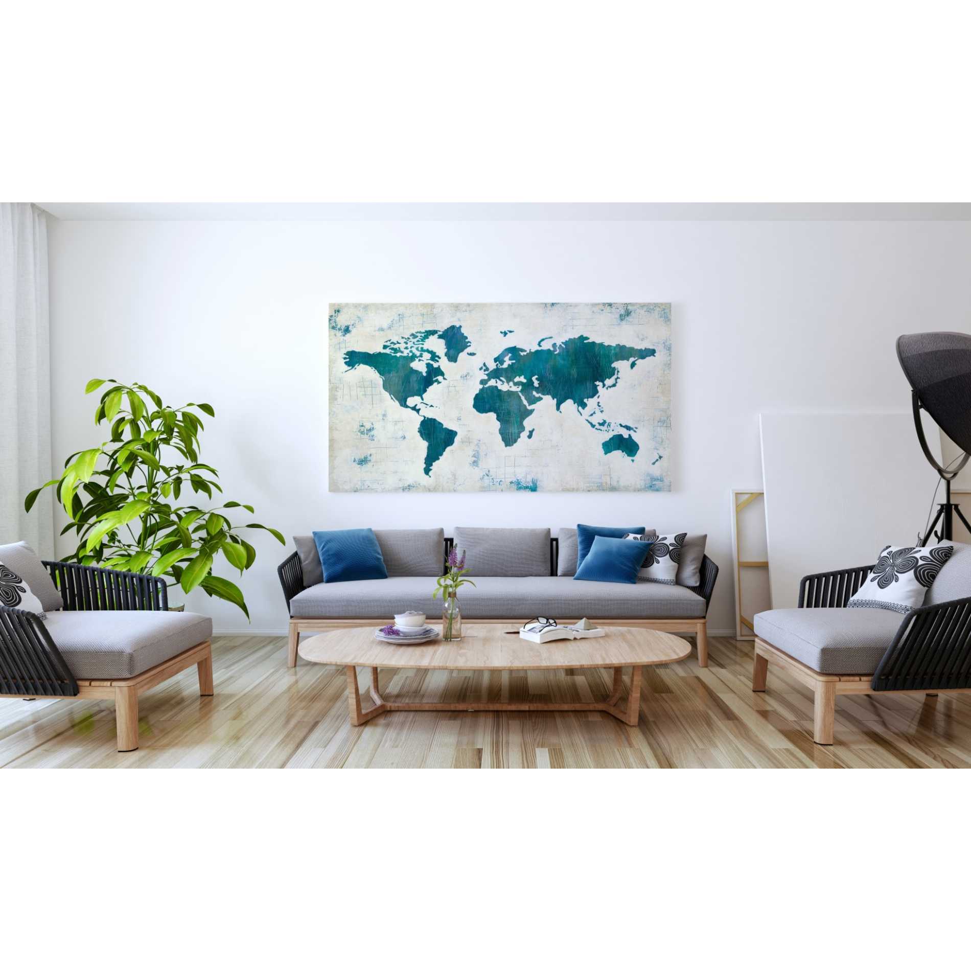 'Discover the World Blue' by Melissa Averinos, Canvas Wall Art,40 x 60