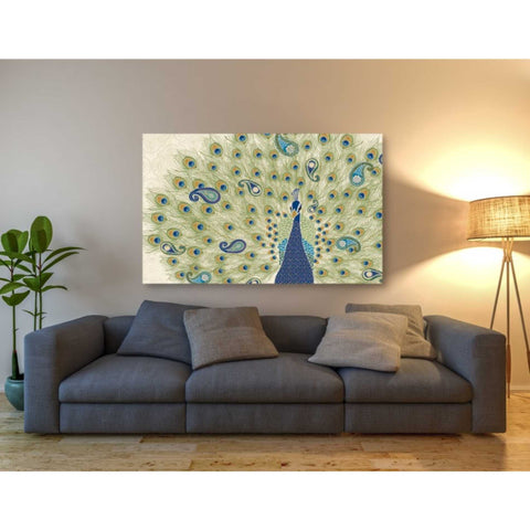 Image of 'Peacock Paradise II' by Veronique Charron, Canvas Wall Art,60 x 40