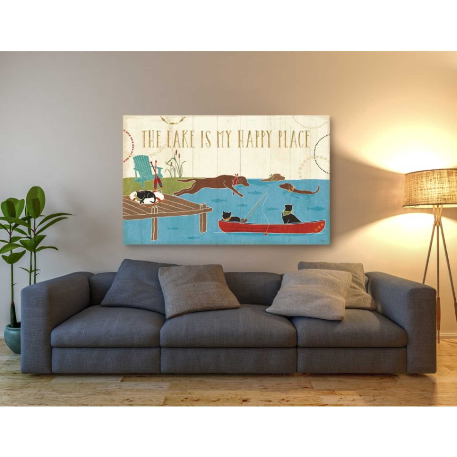'Lake Pals I' by Veronique Charron, Canvas Wall Art,60 x 40