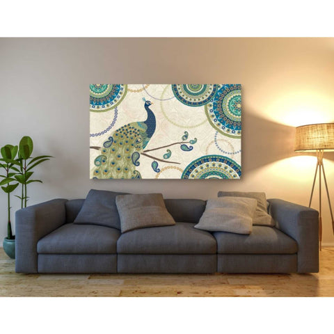 Image of 'Peacock Paradise I' by Veronique Charron, Canvas Wall Art,60 x 40
