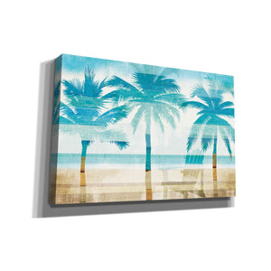 'Beachscape Palms with chair' by Michael Mullan, Canvas Wall Art