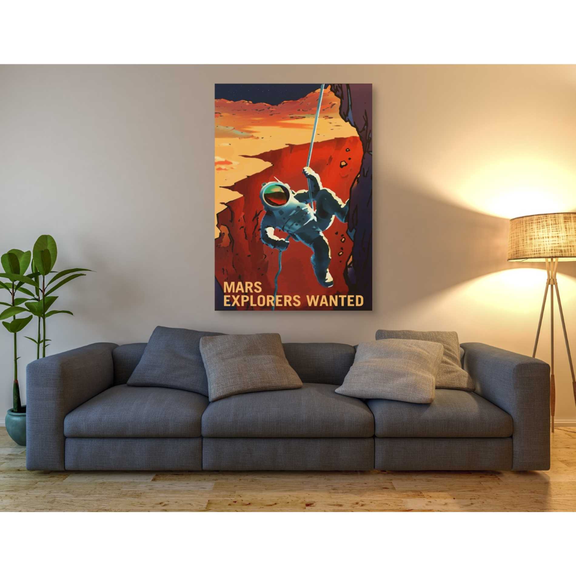 'Mars Explorer Series: Explorers Wanted' Canvas Wall Art,40 x 60