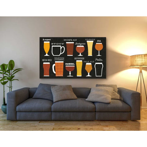 Image of 'Craft Beer List' by Michael Mullan, Canvas Wall Art,60 x 40
