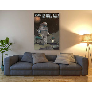 'Mars Explorer Series: Work The Night Shift" Space Canvas Wall Art,40 x 60