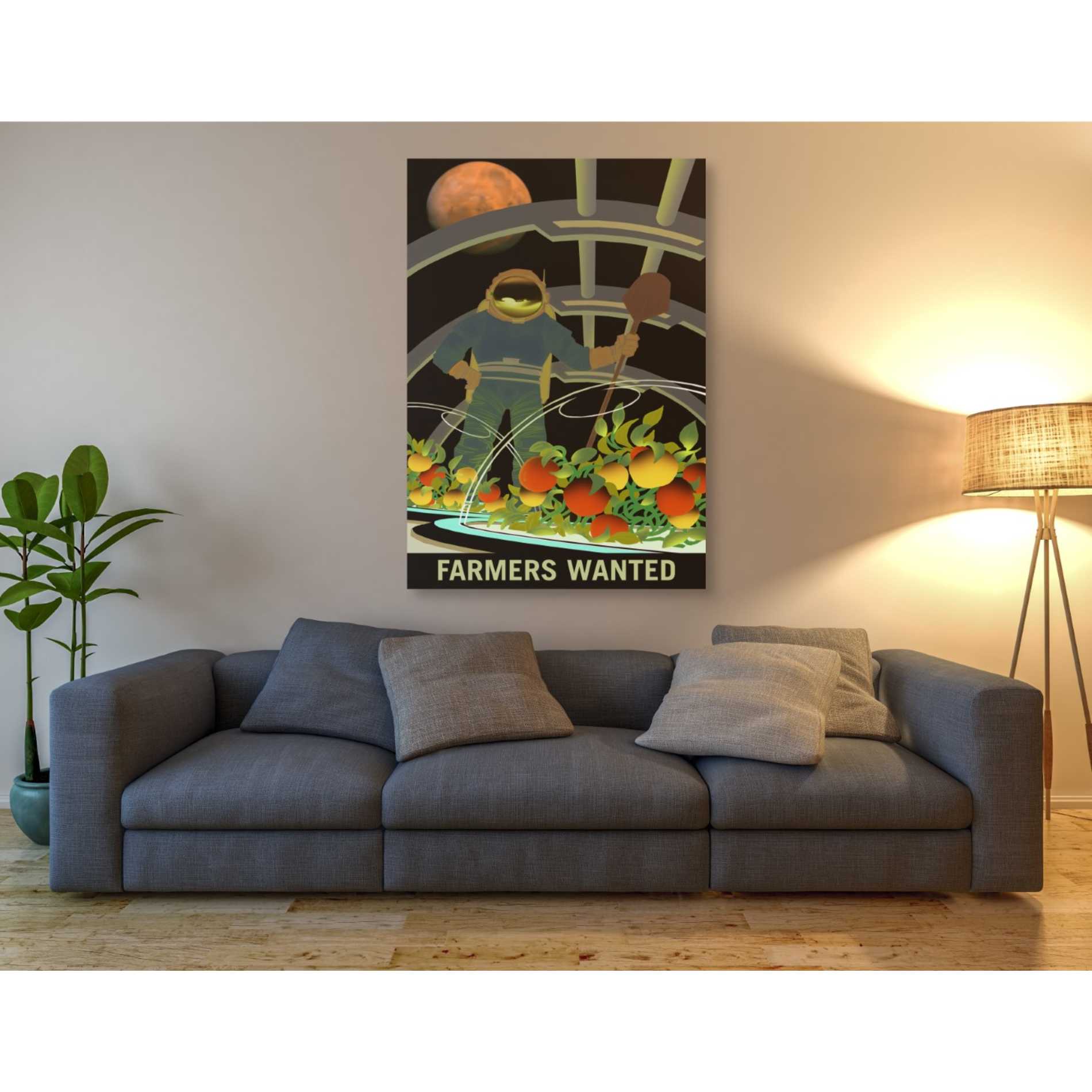 'Mars Explorer Series: Farmers Wanted' Canvas Wall Art,40 x 60