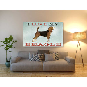 'Beagle Canoe - I Love My Beagle II' by Ryan Fowler, Canvas Wall Art,40 x 60