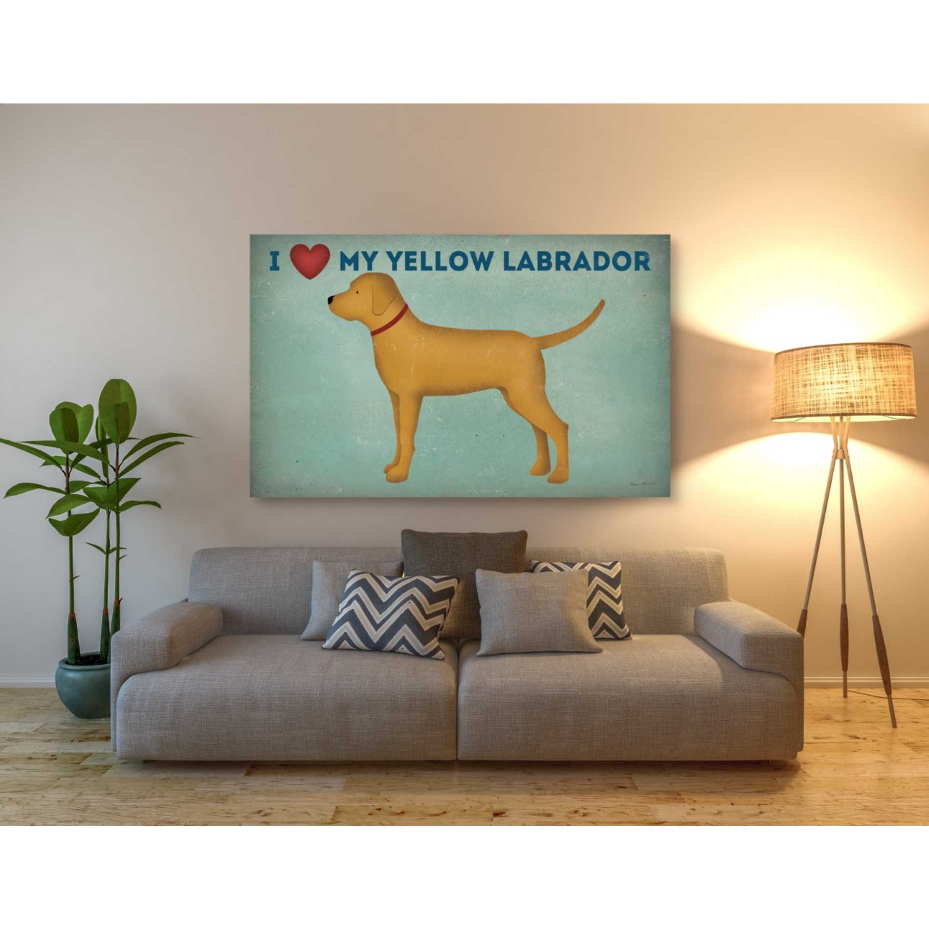 'Golden Dog Love I' by Ryan Fowler, Canvas Wall Art,40 x 60
