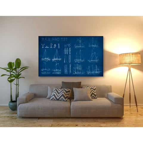 Image of 'Sailing Infograph' by Ethan Harper Canvas Wall Art,60 x 40